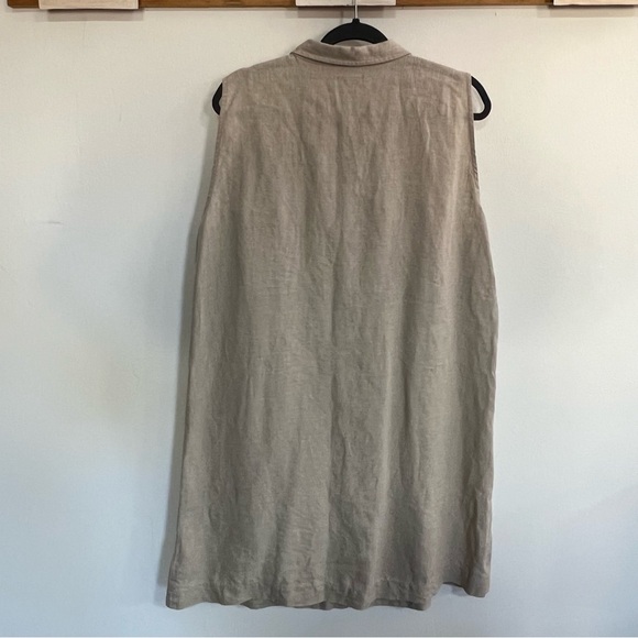 Garnet Hill Classic Linen Shirt Dress - Picture 6 of 10